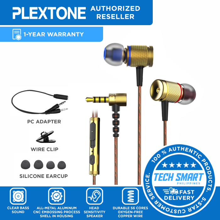 PLEXTONE DX2 Wired Stereo in Ear Earphones In line Control Hands