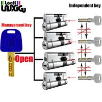 กุญแจการจัดการและกุญแจล็อคอิสระการปรับแต่งหลักหนึ่งคีย์เปิดทั้งหมดล็อคประตูล็อคล็อคทรงกระบอกสำหรับประตูประตูทรงกระบอก