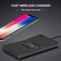 Car Fast Wireless Charger Silicone Pad Cradle Stand Dock 15W for Samsung S20 S10 iPhone 12 11 Pro Xs Max Wireless Charging Stand Car Chargers