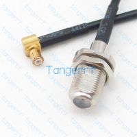 MCX Male Right Angle to F Female Jack RF Antenna Coaxial Cable Jumper Pigtail Antenna Extension RF Coaxial Tangerrf