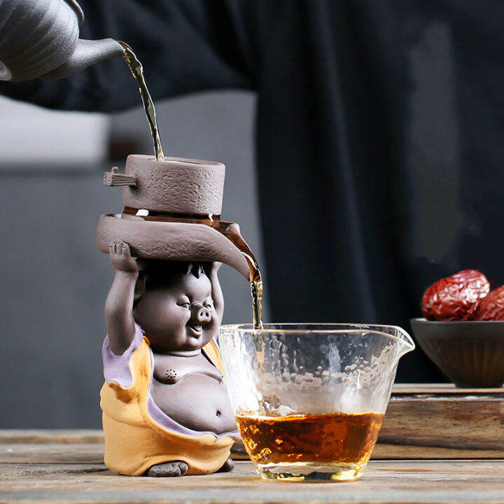 purple-sand-pig-statue-tea-filter-coffee-filtration-tea-filter-tea-strainer-tea-cup-strainer