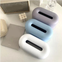 Nordic Ins กล่องทิชชู่พลาสติก Simple Paper Holder Dispenser Home Storage Case for Home Dormitory Bedroom Coffee Table Restaurant