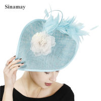 Ladies Fascinators Millinery Hat Party Wedding Sinamay Hat Wide Brim Fedora Kentucky Derby Headpiece Church Hair Accessories