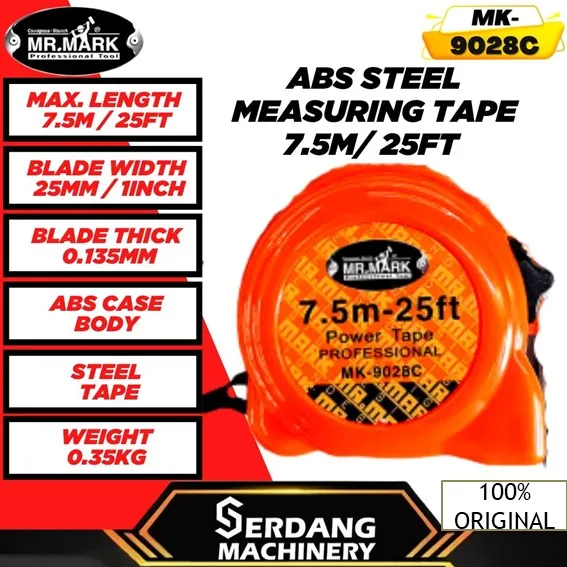 Series 100 - 25ft / 7.5m Professional Wide-Read Magnetic-Tipped Steel Tape  Measure