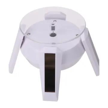 Solar Power Battery 360 Rotating Turntable Display Stand Necklace Bracelet  Jewelry Phone Turn Table Plate