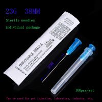 23g Needle 100pcs 38MM Steel Sharp Pointed Needles Disposable Needle Sterile Individually Packaged Colanders Food Strainers