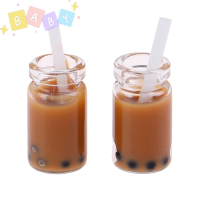 FactoryOutlete?Cheap? 2ชิ้น/ล็อต MINI Resin Milk Tea Cup Micro Landscape Miniature Doll House ACCESSORY