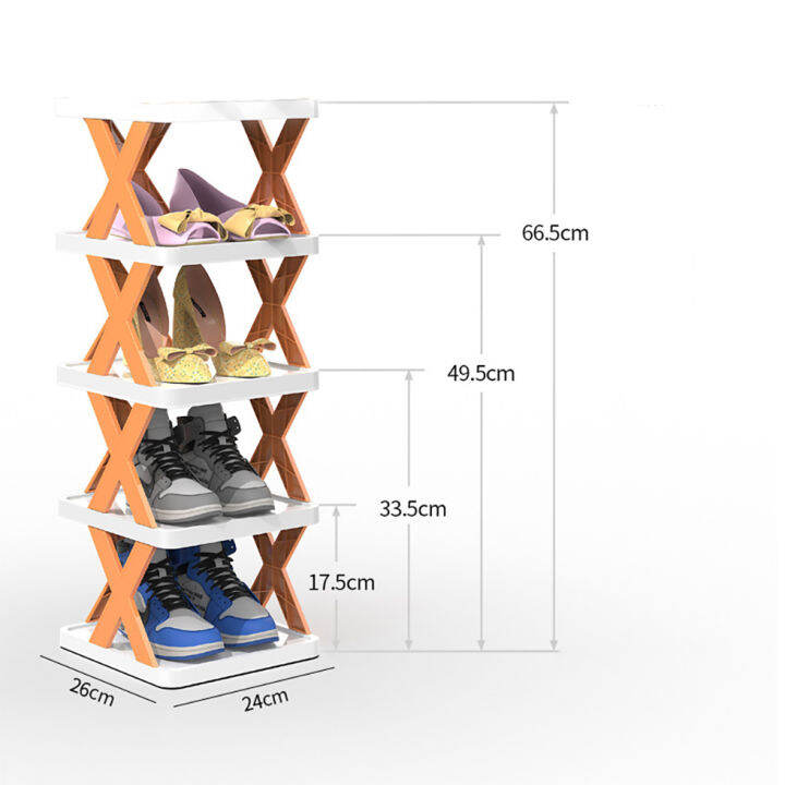 ชั้นวางรองเท้ามินิมอล-5-ชั้น-วัสดุ-pp