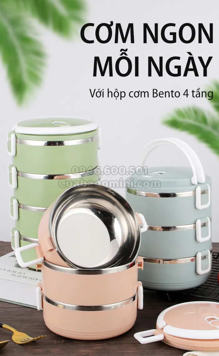 Hộp Camen Đựng Cơm 4 Tầng