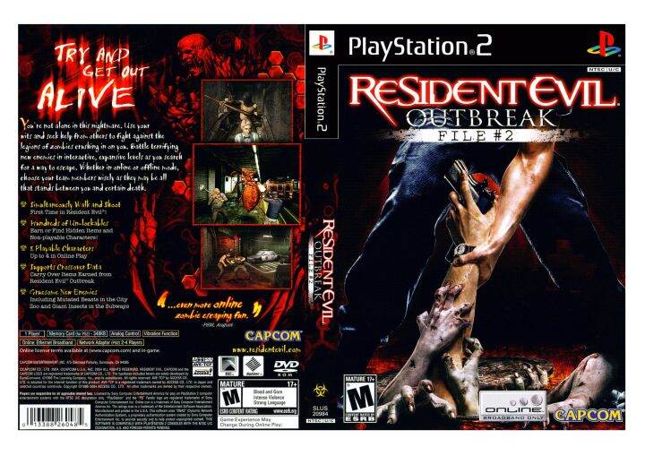 PS2 Resident Evil Outbreak File 2 DVD Game Lazada
