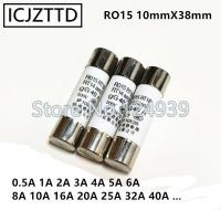 RO15 Ceramic fuse 10x38mm 0.5A 1A 2A 3A 4A 5A 6A 8A 10A 16A 20A 25A 32A 40A 10*38mm 500V R015 10*38 10X38 Fuses Accessories