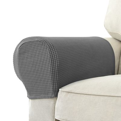 ஐ☞○ Sofa Armrest Covers Stretch Set Chair Sofa Seat Cushion Arm Protectors Armchair Covers Solid Couch Cover Removable 2Pcs