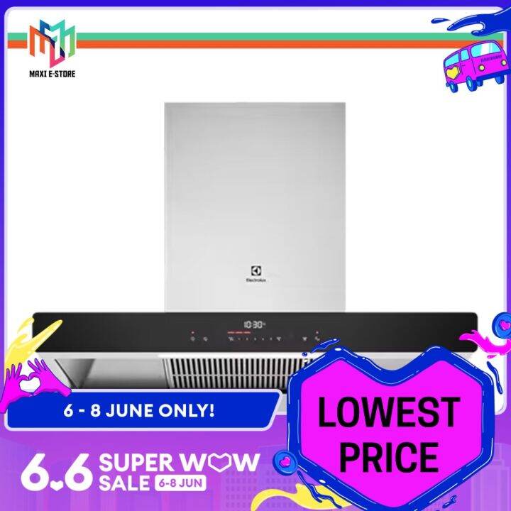 Electrolux EFC928SC/ECC9788S 90cm Chimney Hood 1400m3/h Touch Control with SteamClean Self
