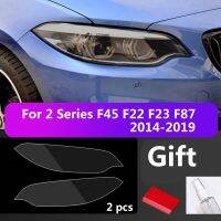 2Pcs Car Covers Headlight Protective Film For Bmw F45 F22 F23 F87 2 Series M240I 220I Black TPU Sticker Decoration Accessories