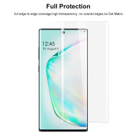 กาวเต็ม Nano Liquid UV กระจกนิรภัยสำหรับ Samsung Galaxy Note 10 UV ปกป้องหน้าจอสำหรับ Galaxy Note10 Plus Curved Glass