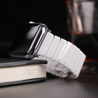 Ceramic Strap For Apple Watch Band 44mm 40 42mm 38mm Stainless Steel Butterfly Bracelet For Apple Watch 8 Ultra 49mm 45mm 44mm