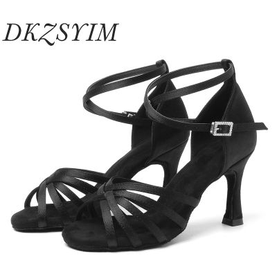 DKZSYIM พื้นรองเท้านิ่มรองเท้าเต้นรำแบบละติน39นิ้วสำหรับผู้หญิงขายดีงานปาร์ตี้ขายส่ง