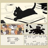 Original Hand-Painted Cat Mouse Pad Super Cute Girl Thickened Office Computer Large Desktop Keybo