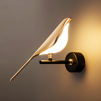 LED Wall Lamp Nordic Style Art Magpie Bird Bedroom Bedside Parlor Background wall Decoration Wall Sconce Indoor Lighting