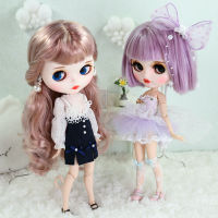 Outfits for ICY DBS Blyth doll purple angel princess dress lady skirt suit for 16 BJD ob24 anime girl