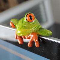 3D Frog Funny Car Office Desk Computer Decor Ornaments Miniatures Decorations Landcrape Bonsai Garden Decor Xmas Gift