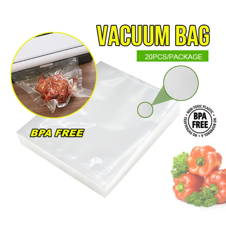 20PCS Food Fresh Vacuum Bag Food Vacuum Packing Bag for Vacuum Sealer ...