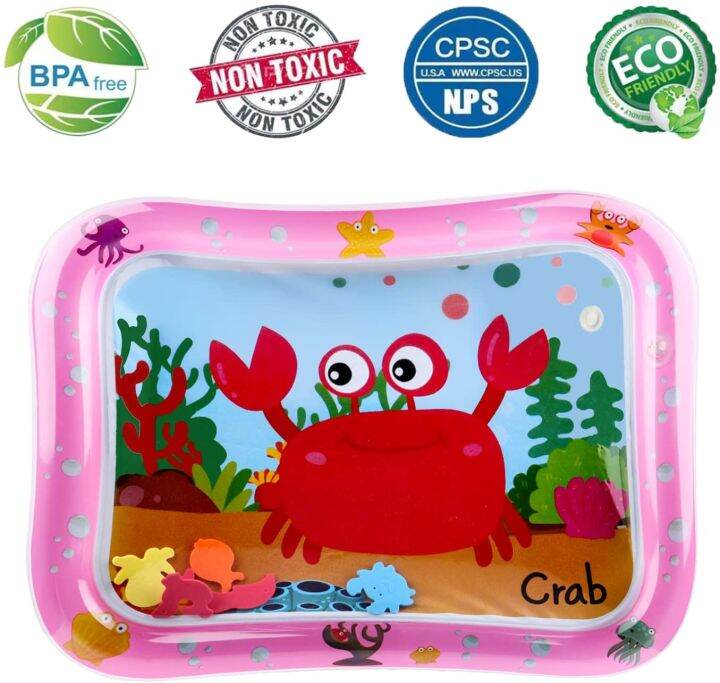 Inflatable Baby Water Mat Fun Activity Play Center PVC Safety Playmat for Kids Infants Lazada PH