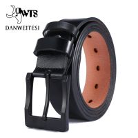 [DWTS]Cow leather belt men male genuine leather strap belts for men buckle fancy vintage jeans cintos masculinos ceinture homme