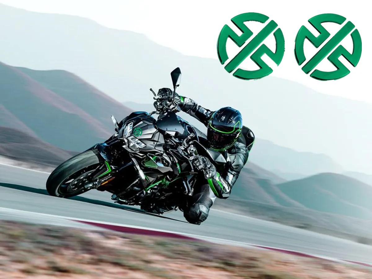 3D รถจักรยานยนต์ Decal ถังสติกเกอร์สัญลักษณ์โลโก้สำหรับ Kawasaki H2 NINJA  H2R Z125 Z250 Z300 Z400 Z650 Z750 Z900 Z800 ZX-6R ZX10R | Lazada.co.th