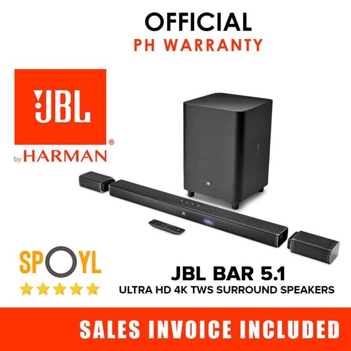 JBL Bar 5.1 Channel 4K Ultra HD Soundbar with True Wireless Surround