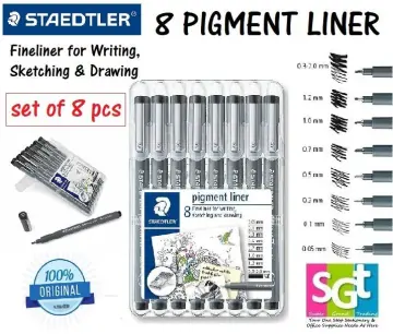 STAEDTLER pigment liner Assorted Set with Gold Metallic Marker