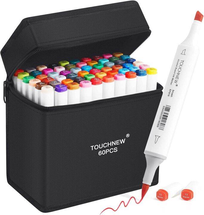 60 Colors Alcohol Marker Art Marker Highlighter Pen Set Color