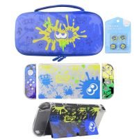 สำหรับ Splatoon 3ธีมฝาครอบ CaseSwitch กระเป๋าบรรจุเก็บของชุดอุปกรณ์เสริมป้องกันเปลือกแข็งด้วยอะนาล็อกสำหรับ Nintendo Switch