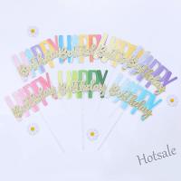 【Ready Stock】 ℗ E05 Happy Birthday Cake Topper Double Layer Paper Birthday Cake Topper for Birthday Party Cake Decoration