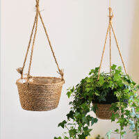 Garden Hanging Planter Macrame Plant Storage Basket Jute Rope Woven Indoor Outdoor Flower Pot Holder Plant Hangers Home Decor