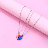 Two Souls One Heart Pendant Necklaces Colorful Wishing Stone Necklace Creative Magnet Couples Bracelets Necklaces Drop Shipping