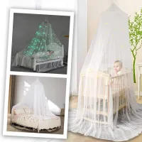 【LZ】✾♣  1 Set Useful Bedcover Curtain Eye-catching Bed Net Breathable Decorative Stars Princess Canopy Bed Room Decor