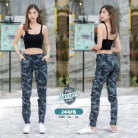 [Jogger pants] กางเกงขาจั้มลายพรางผ้ายืดคอตตอน มีกระเป๋าข้าง (เป้าซิป) J44/6 แนวเท่ๆ ใส่ได้ทั้งชายหญิงเนื้อผ้า ยืดหยุ่นสวมใส่สบายคล่องตัว