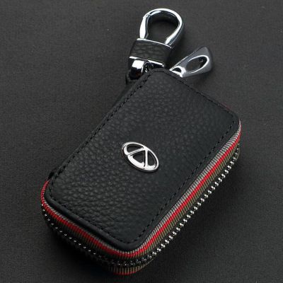 № Leather Key Case Cover For Chery Tiggo 8 Arrizo 5 PRO GX 5X EQ7 Chery Tiggo 7Pro 2021 Metal Logo Keychain Car Accessories
