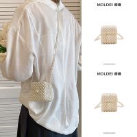 Mini small bag womens summer 2023 new childrens cute pearl bag chain crossbody mini small fragrant wind box bag 【BYUE】