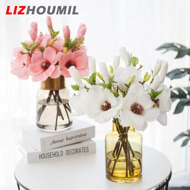 lizhoumil-ดอกไม้แมกโนเลียก้านเดี่ยวดอกไม้ประดิษฐ์สำหรับ-hiasan-kamar-เครื่องประดับงานแต่งงาน