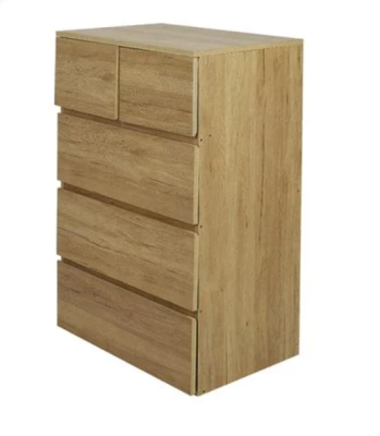 Chest of 5 drawers size 59x39x89 cm.- Brown