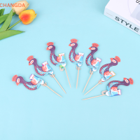 ?【Lowest price】CHANGDA 50pcs cocktail toppers ผลไม้ตกแต่งฟันนกยูงค็อกเทลผลไม้ติด