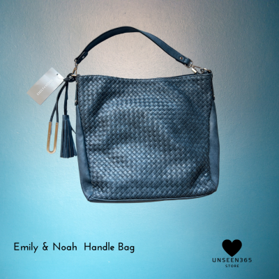 Emily &amp; Noah Shopper Handle Bag - Brown กระเป๋าถือแบรนด์ดังจากต่างประเทศ Emily &amp; Noah  สีกรมอมเทา