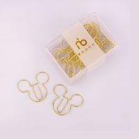 Cartoon paper Clip Shape Clip Pin Lovely Pin metal Bookmark Accesorios De Oficina Paper Clips Gold