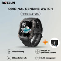 BOZLUN Smart Watch ผู้ชายสมาร์ทนาฬิกาข้อมือที่ทนทาน 1.71 นิ้วหน้าจอสัมผัสเต็มรูปแบบ 380MAH กีฬากลางแจ้ง 5ATM Ios Android C20 กันน้ำ Smartwatch