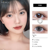 Midroo Lens คอนแทคเลนส์ค่าสายตาสั้นสีธรรมชาติ Fog Grey/ Fog Brown-14.0mm