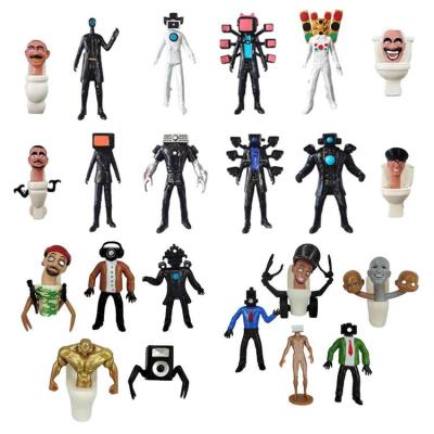 Cool Game Character Action Toy Figure Skibi-Toilet Cool Game Action Figure Horror Cartoon Movies Character for Home Office Halloween Parties Decoration Living beautiful