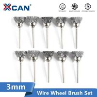 XCAN Stainless Steel Wire Brush 3.0mm Shank Abrasive Tool Wheel Brush Metalworking for Dremel Rotary Tool Accessories Rotary Tool Parts  Accessories