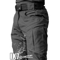 City ทหารกางเกงยุทธวิธี Men Combat Cargo กางเกง Multi-Pocket กางเกงกันน้ำ Casual Training Overalls เสื้อผ้า Hiking